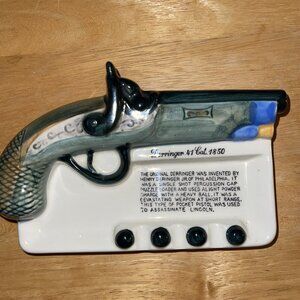 Vintage Derringer .41 Cal. 1850 ceramic Ashtray by Contemporary Ceramics